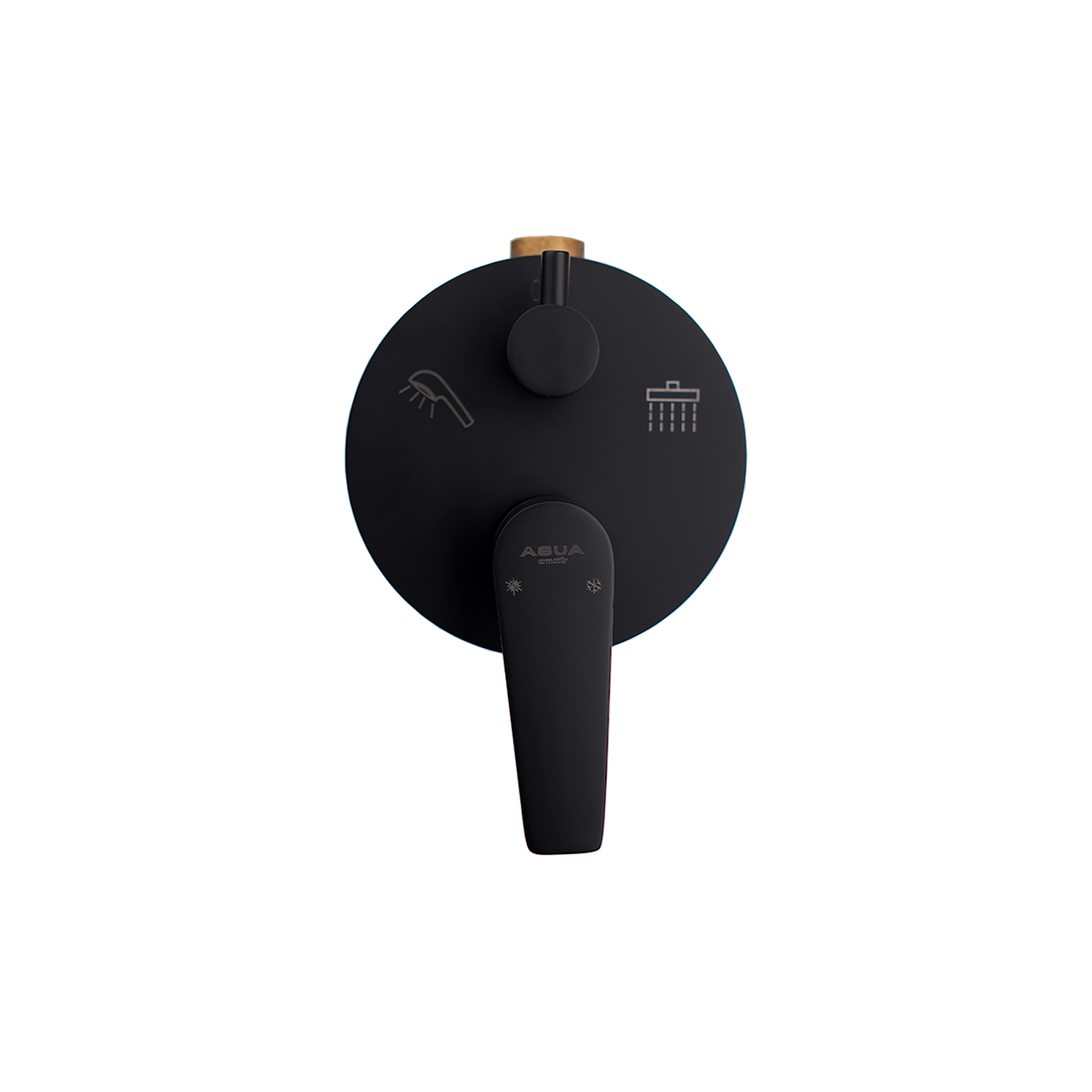  Смеситель скрытого монтажа Asua armatur Anser с двумя выходами, черный