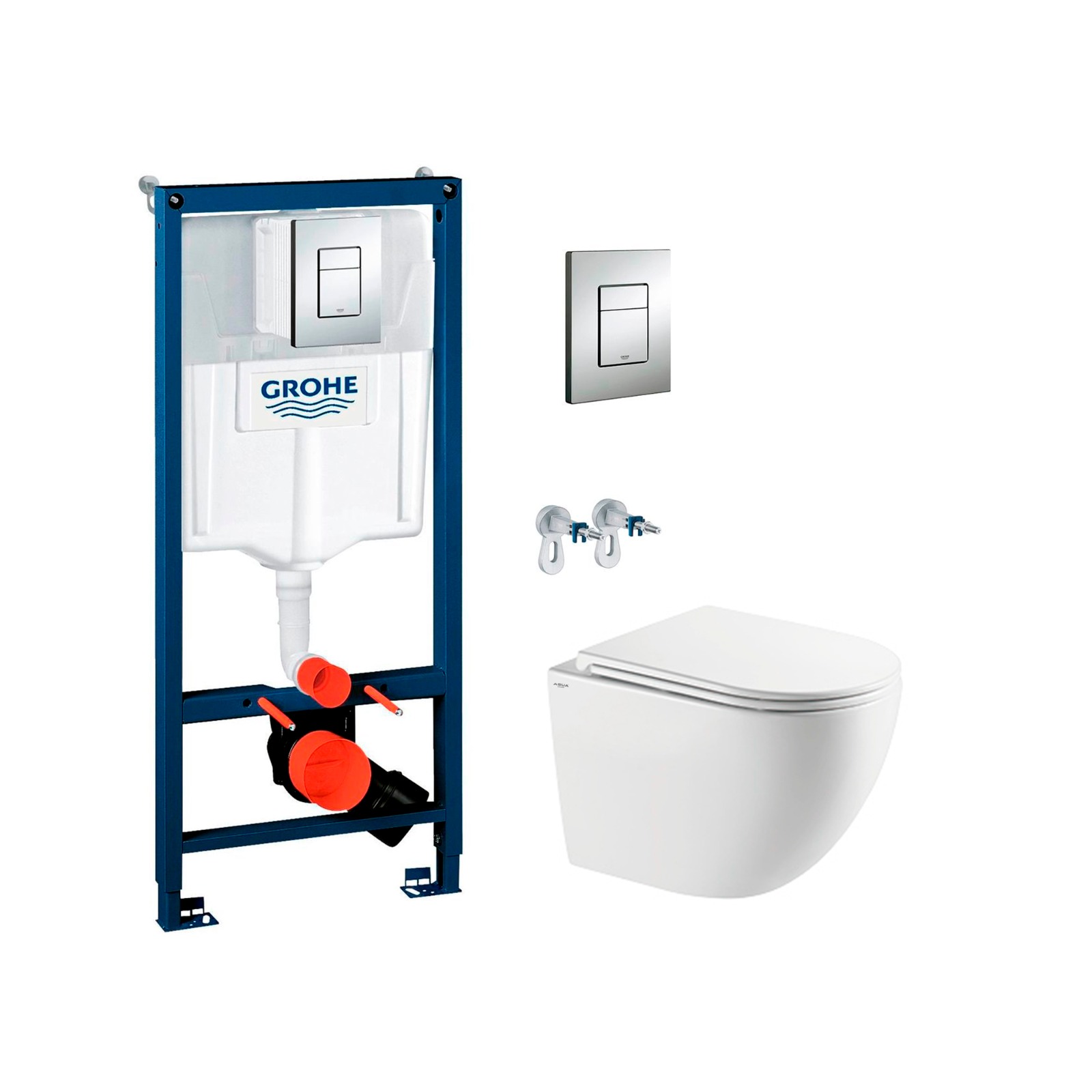 Комплект 3в1 Инстялляция GROHE Унитаз подвесной  ASUA Armatür  ALATAU (495x360x390)