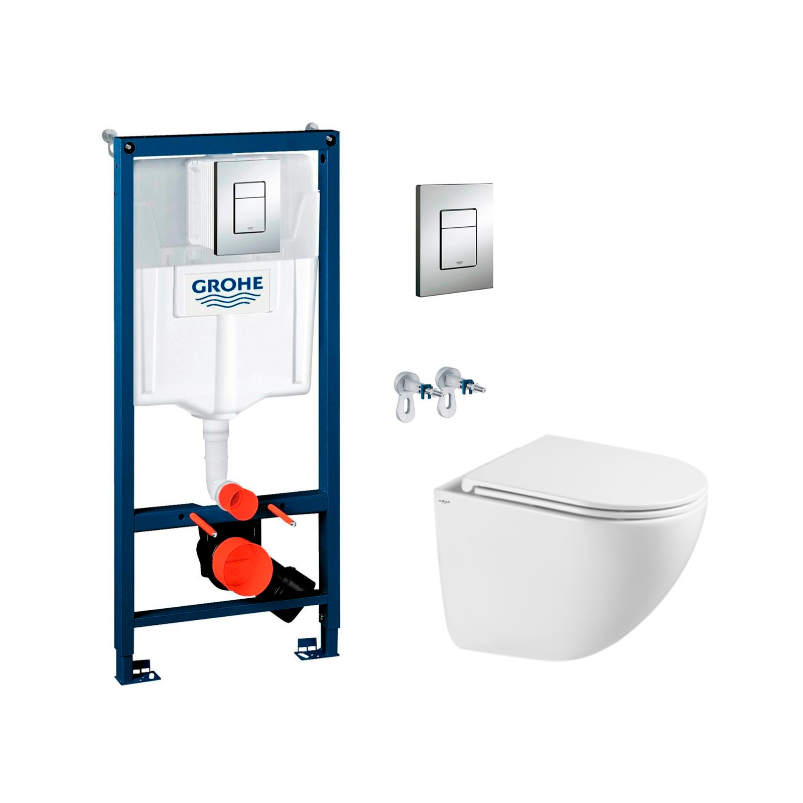 Комплект 3в1 Инстялляция GROHE Унитаз подвесной  ASUA Armatür  ALATAU (520x360x400)