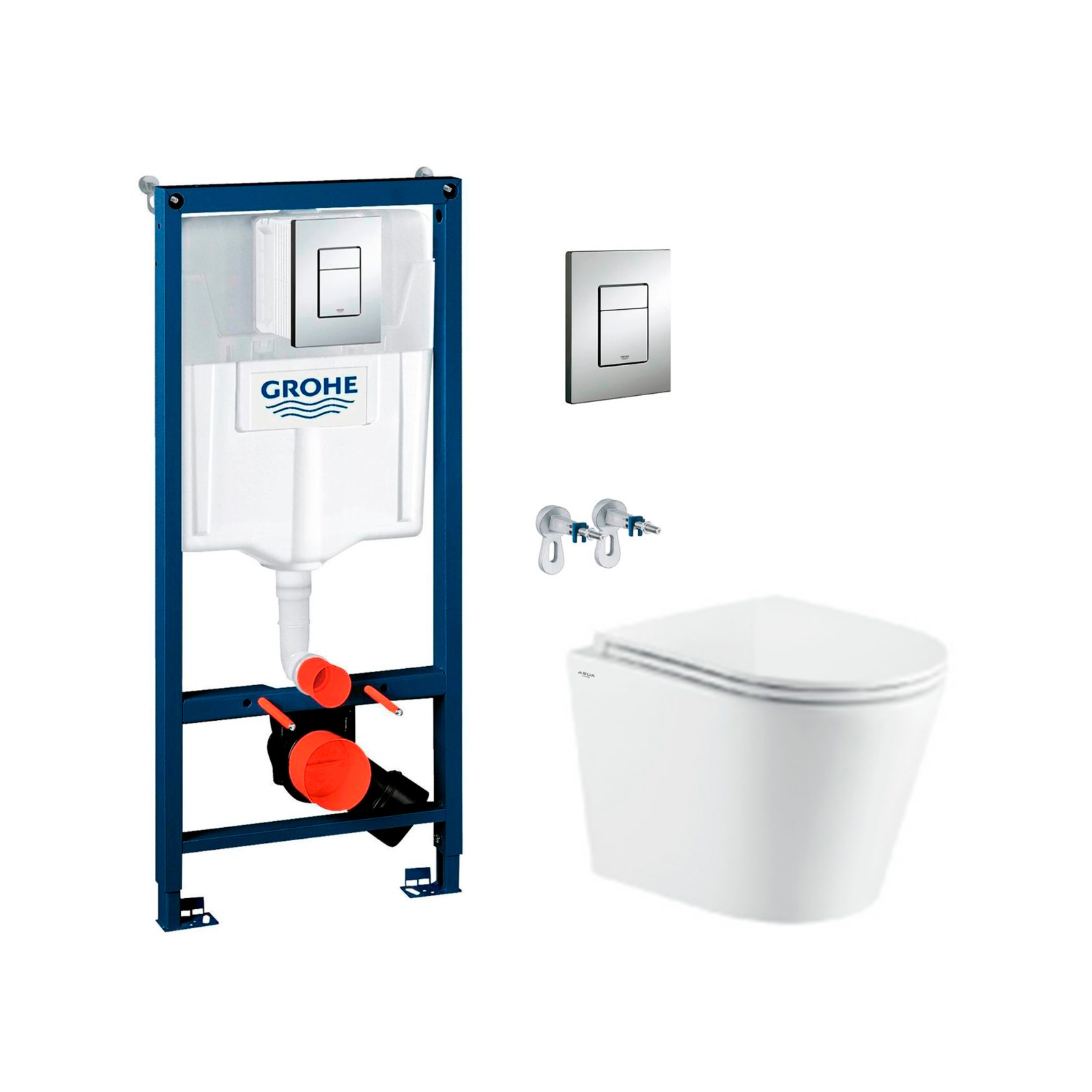Комплект 3в1 Инстялляция GROHE Унитаз подвесной  ASUA Armatür SARYARQA