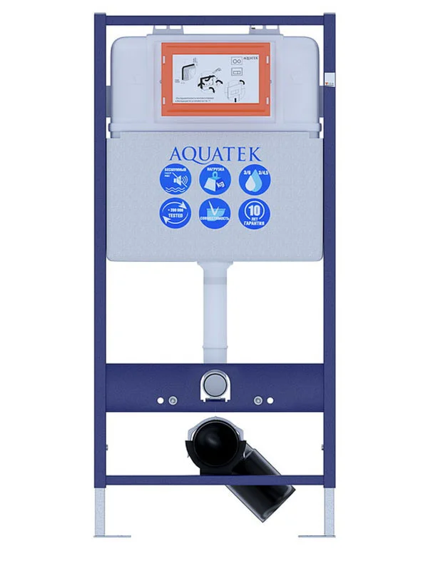 Система инсталляции Aquatek Standart 51 для подвесных унитазов с шумоизоляцией