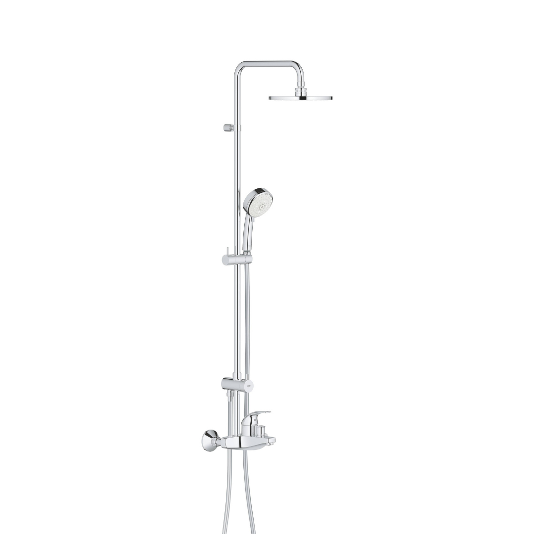 Душевая система GROHE Tempesta Cosmopolitan System 200 с однорычажным смесителем для ванны, хром (26305001)