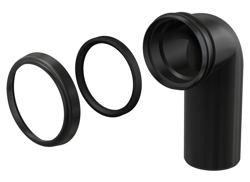 Колено стока ASUA комплект Ø90/90